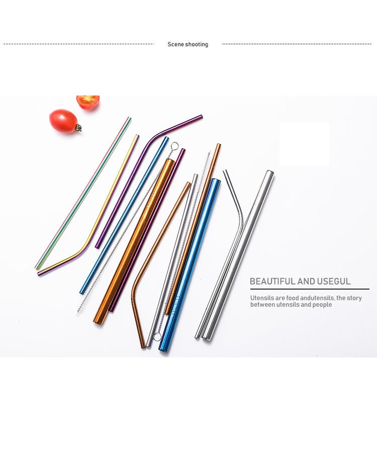 Paille en métal lavable