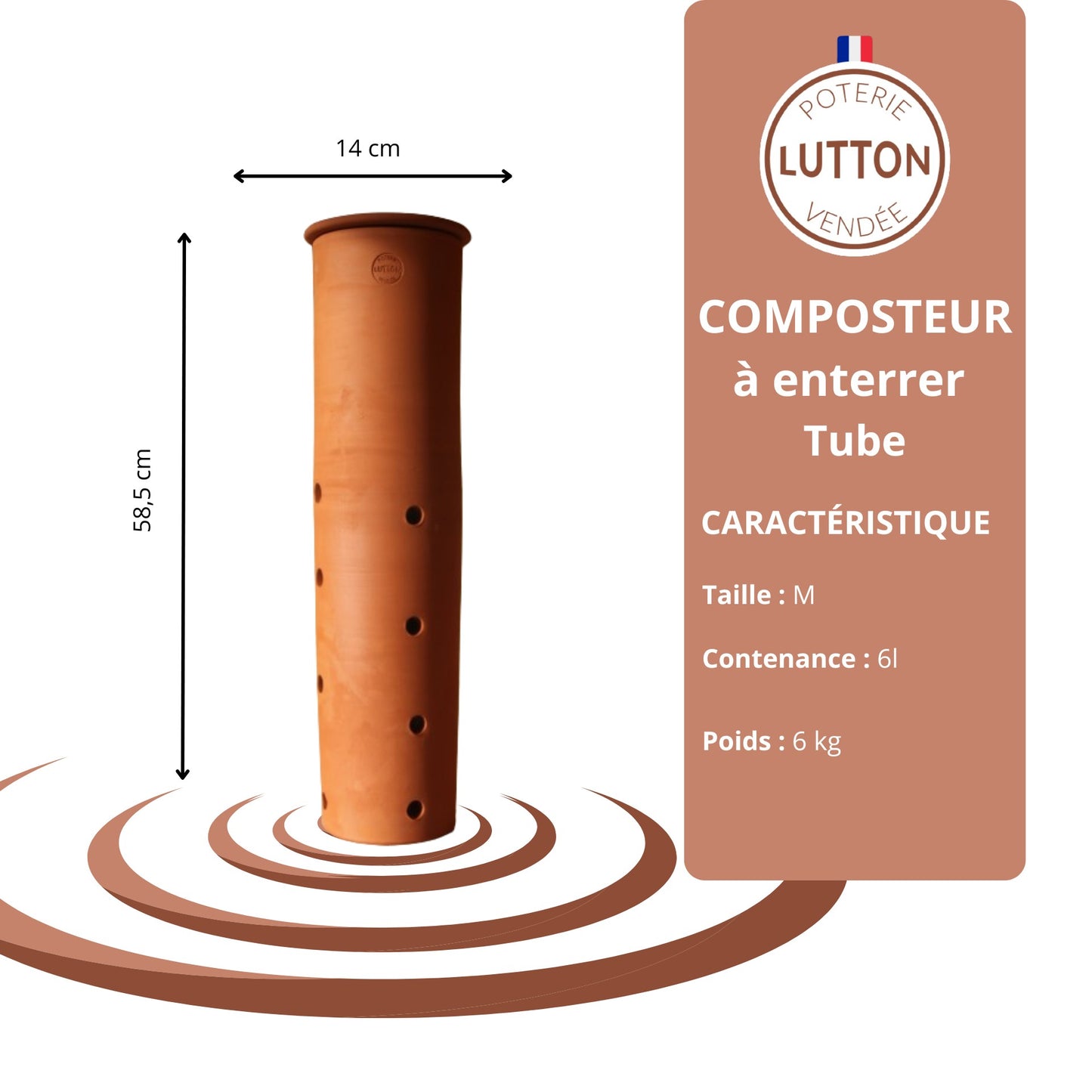 Composteur à enterrer en poterie